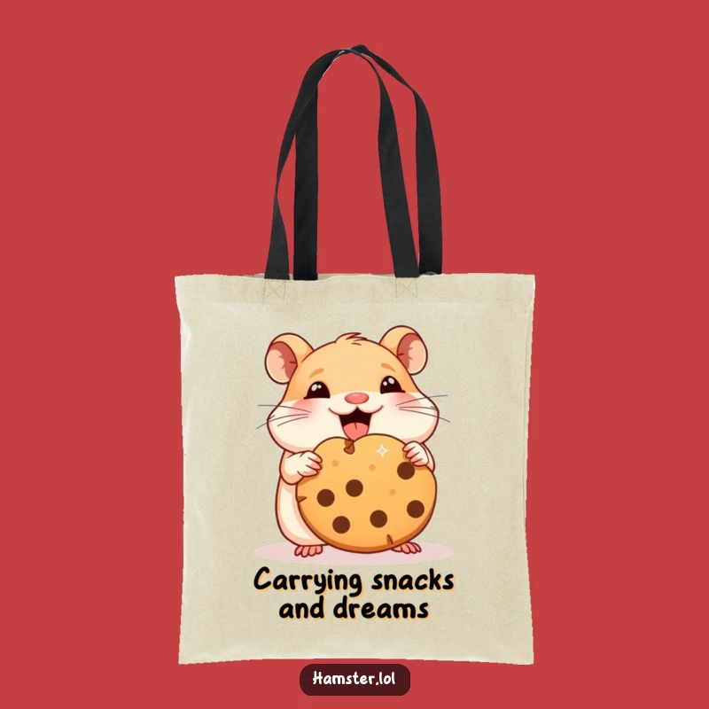 Funny Hamster Cookie Haul Tote Bag: Spacious & Hilarious Gift for Shoppers