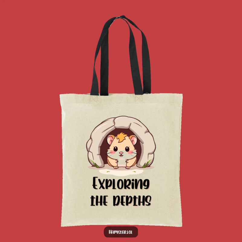 Funny Hamster Tunnel Tote Bag - Carry Your Curiosity and Essentials!