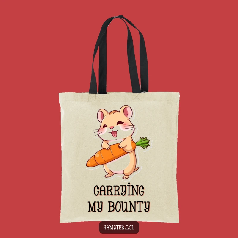 Funny Carrot Champion Hamster Tote Bag - Delighted Prize, Funny Gift