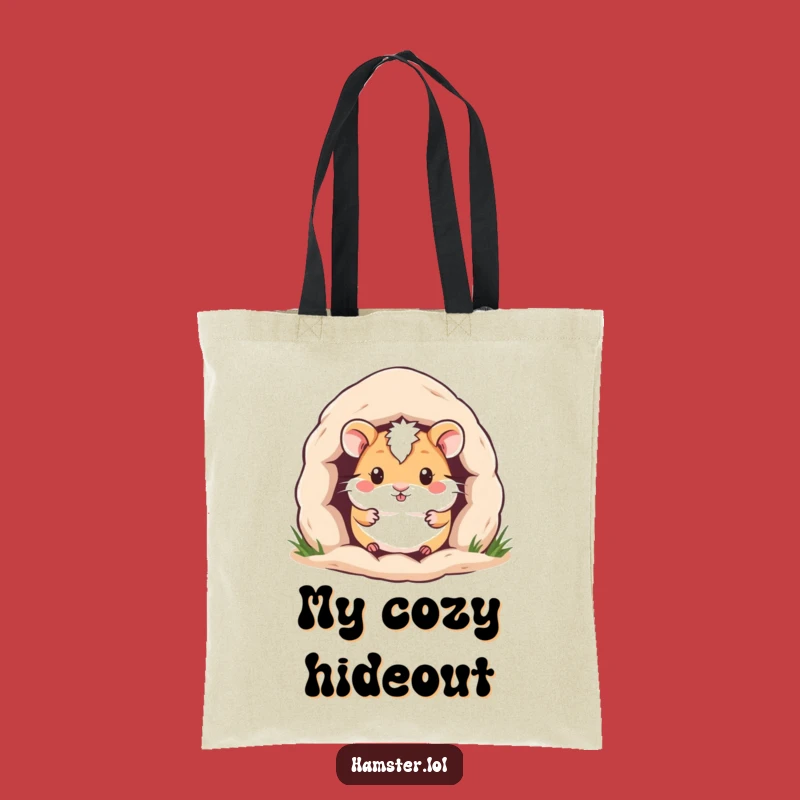 Funny Hamster Burrow Tote Bag: Cozy Rodent Carry-All Gift
