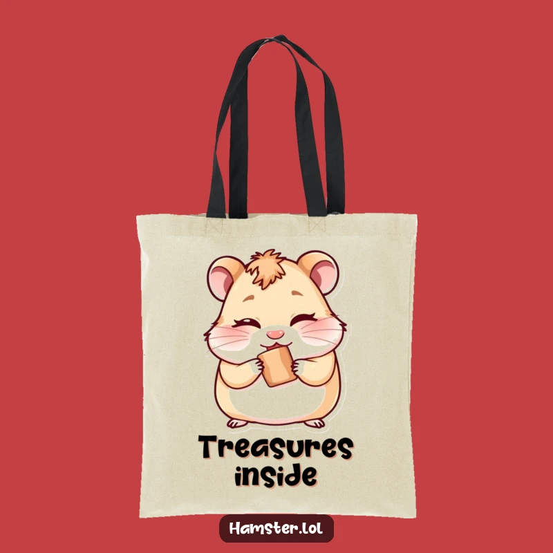 Funny Hamster Tote Bag: Chic bag with cheeky winking rodent, a stylish funny gift